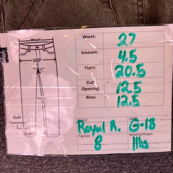 VTG‎ Royal Robbins Shorts Womens 8 Olive Green Cargo Hiking Elastic Waist Pocket - Picture 3 of 11